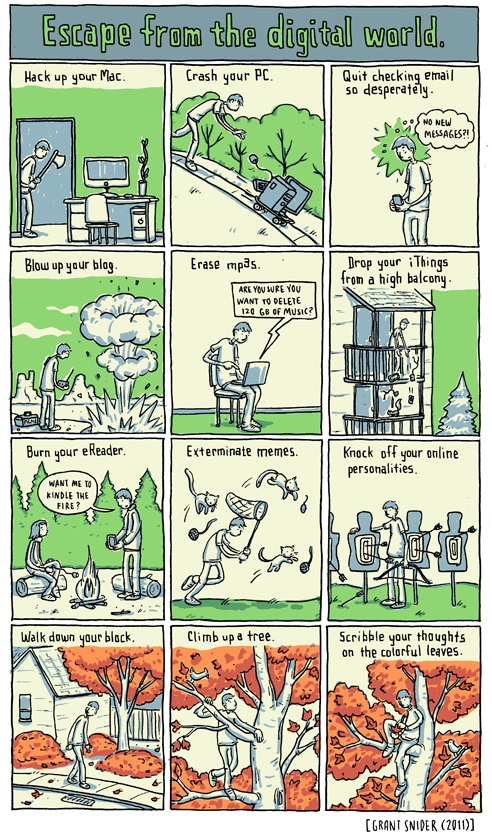 escape from the digital world